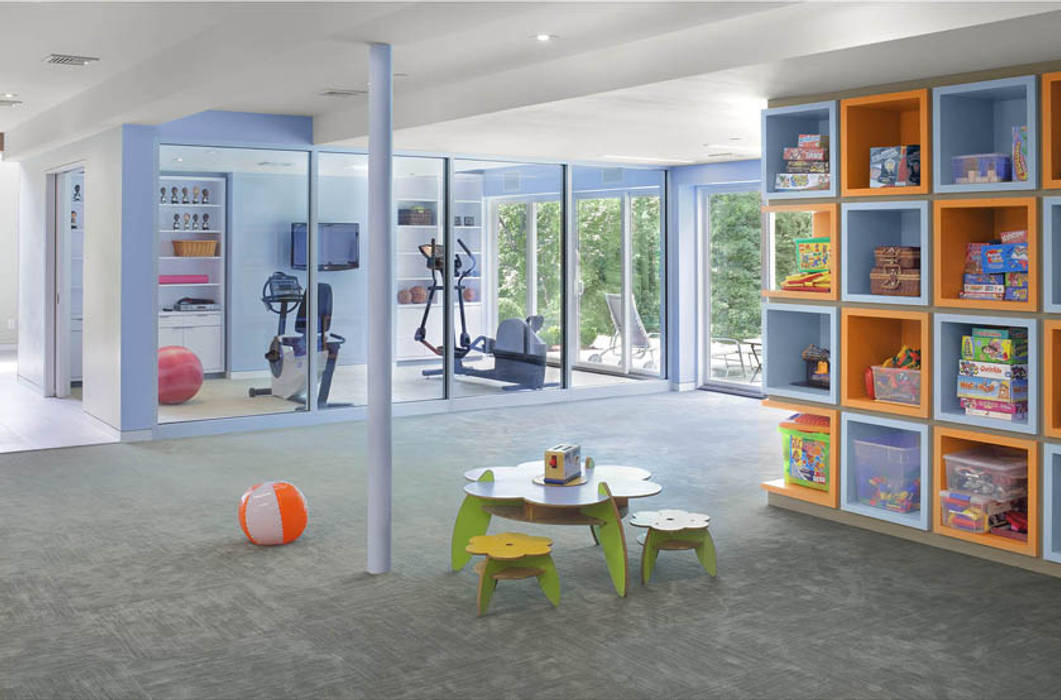 Basement Renovation - Ardsley House, Eisner Design Eisner Design Fitness moderno