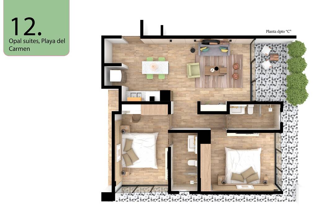 homify Tropical style study/office