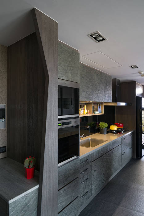 開放式廚房 藻雅室內設計 Modern kitchen