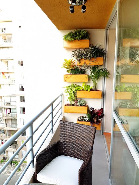 Departamento 87 m2 San Miguel - Lima, Raúl Zamora Raúl Zamora Balcones y terrazas modernos: Ideas, imágenes y decoración Flores y plantas