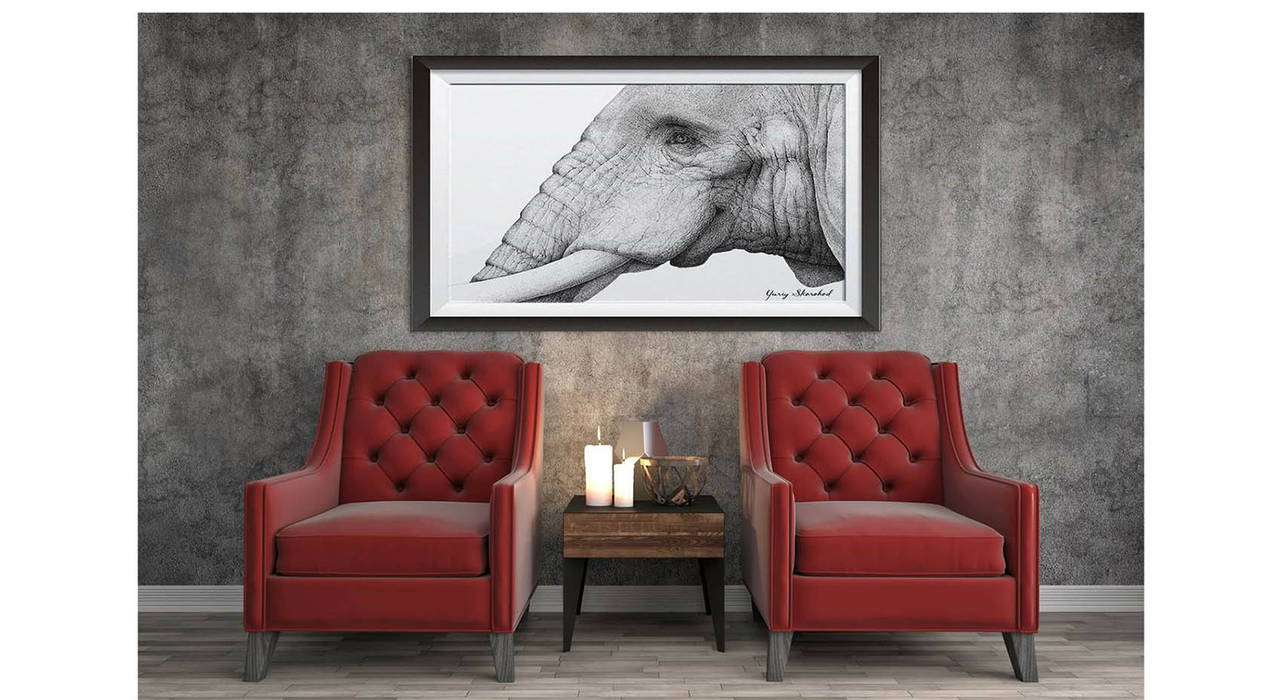 Elephant de Yuriy crafted mx Paredes y pisos de estilo minimalista crafted mx,cuadros decorativos,cuadro moderno,cuadro decorativo,decoracion,Cuadros y marcos