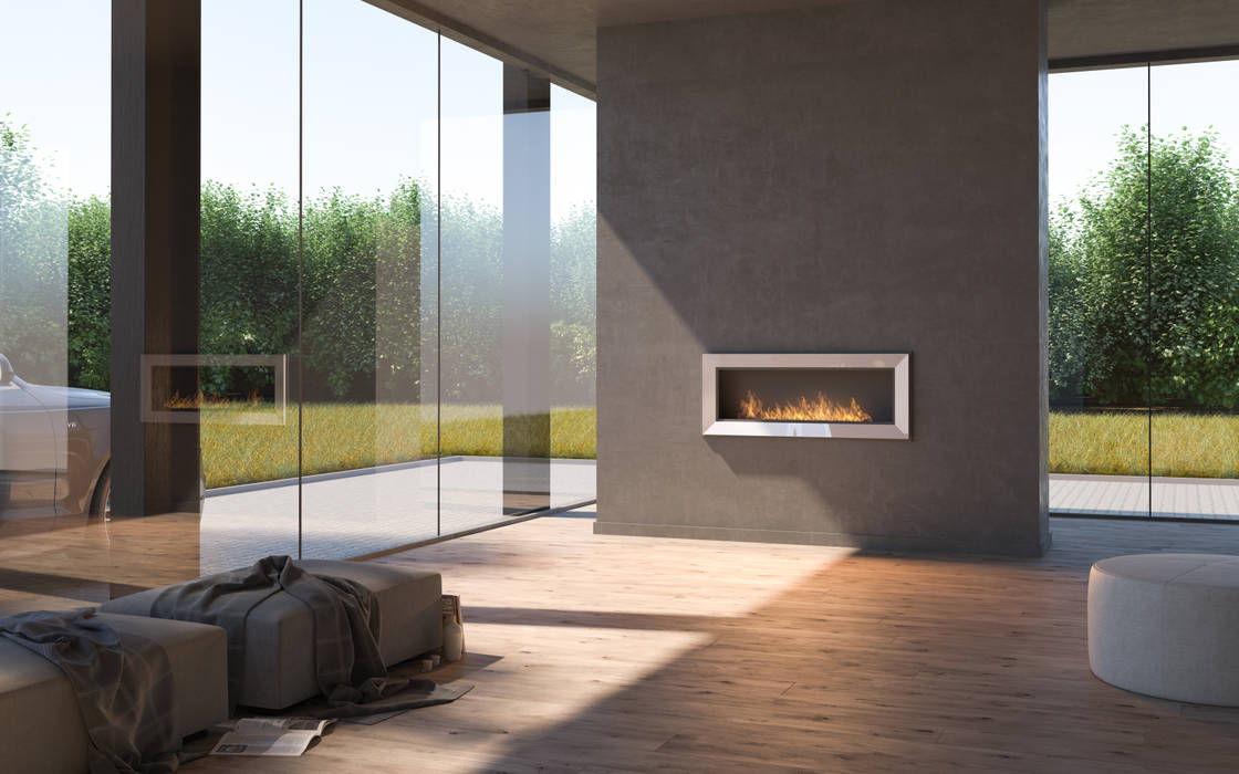 Biokominek Frame 1200 mm, Hanoo Hanoo Modern Living Room