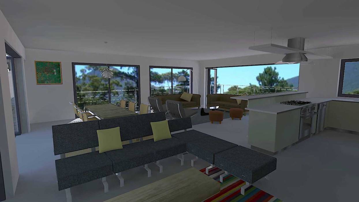 living room Till Manecke:Architect Modern living room