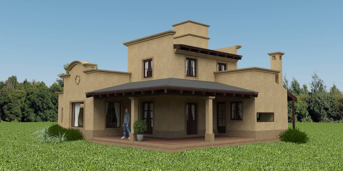 Proyecto de remodelación y ampliación de Vivienda unifamiliar Valy Casas coloniales Ladrillos