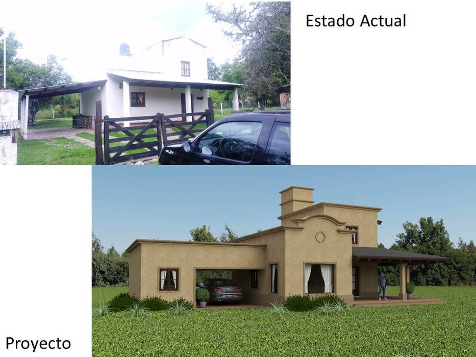 Proyecto de remodelación y ampliación de Vivienda unifamiliar: de estilo colonial por Valy,Colonial