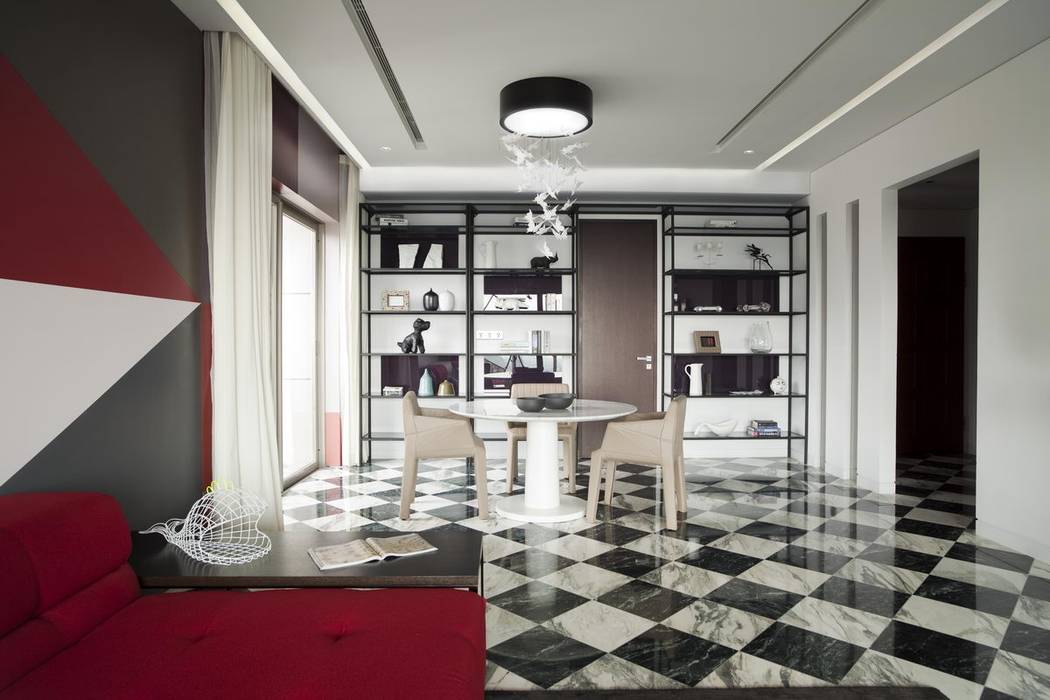 Apartment in Shenzhen, China, Sergio Mannino Studio Sergio Mannino Studio Ruang Makan Modern Marmer