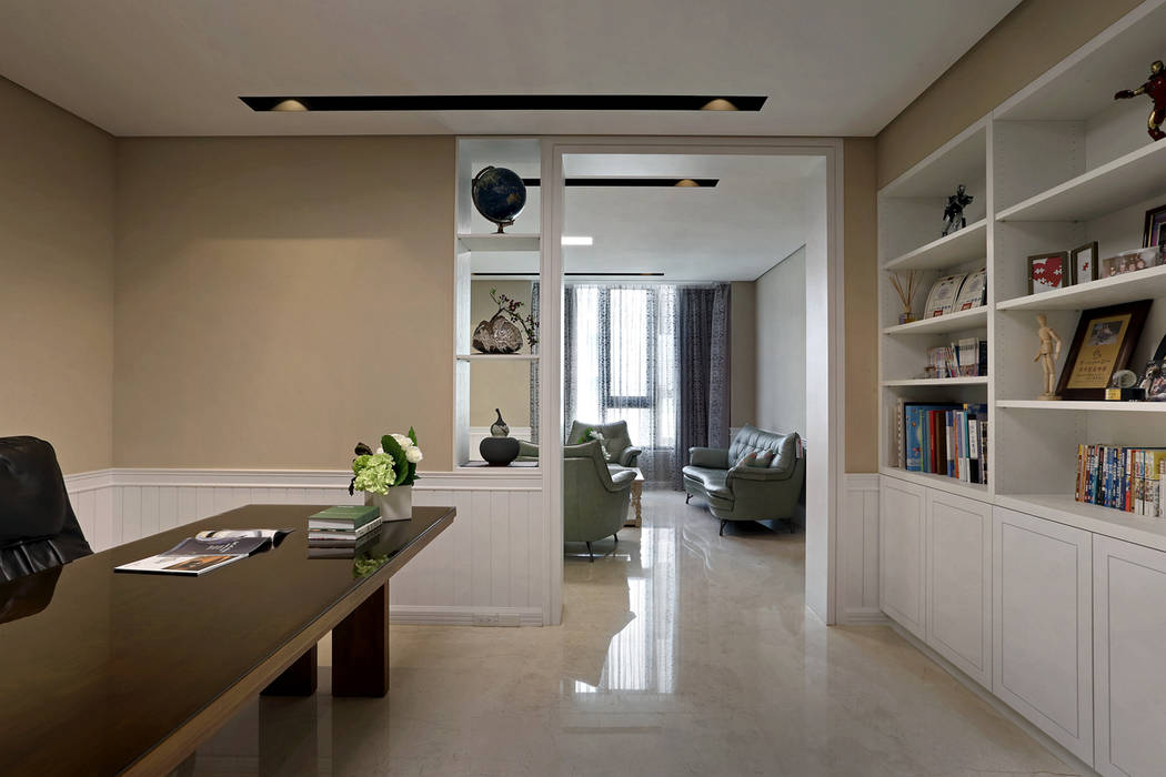 Taiwan Taichung - J House, 信美室內裝修 信美室內裝修 Ruang Studi/Kantor Gaya Country