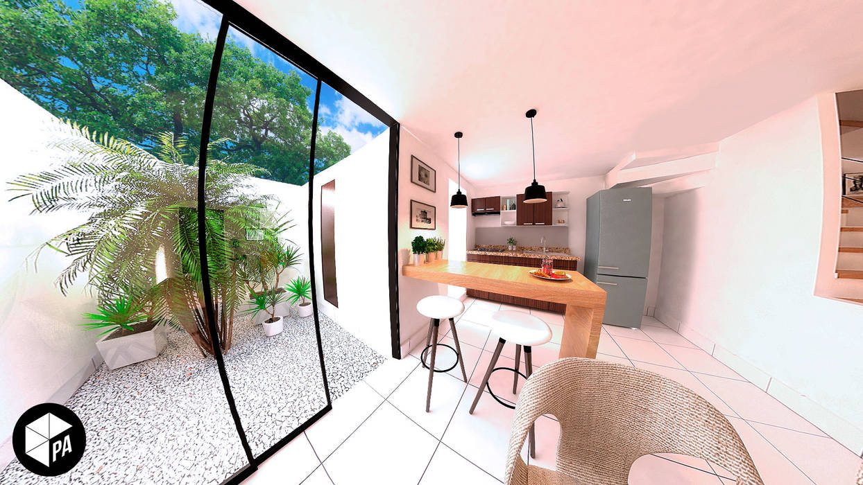Proyecto Residencial Albores , Polygon Arquitectura Polygon Arquitectura Modern Kitchen