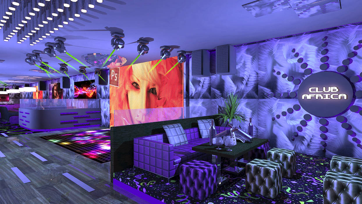 Club Africa, Gurooji Designs Gurooji Designs Commercial spaces Bars & clubs