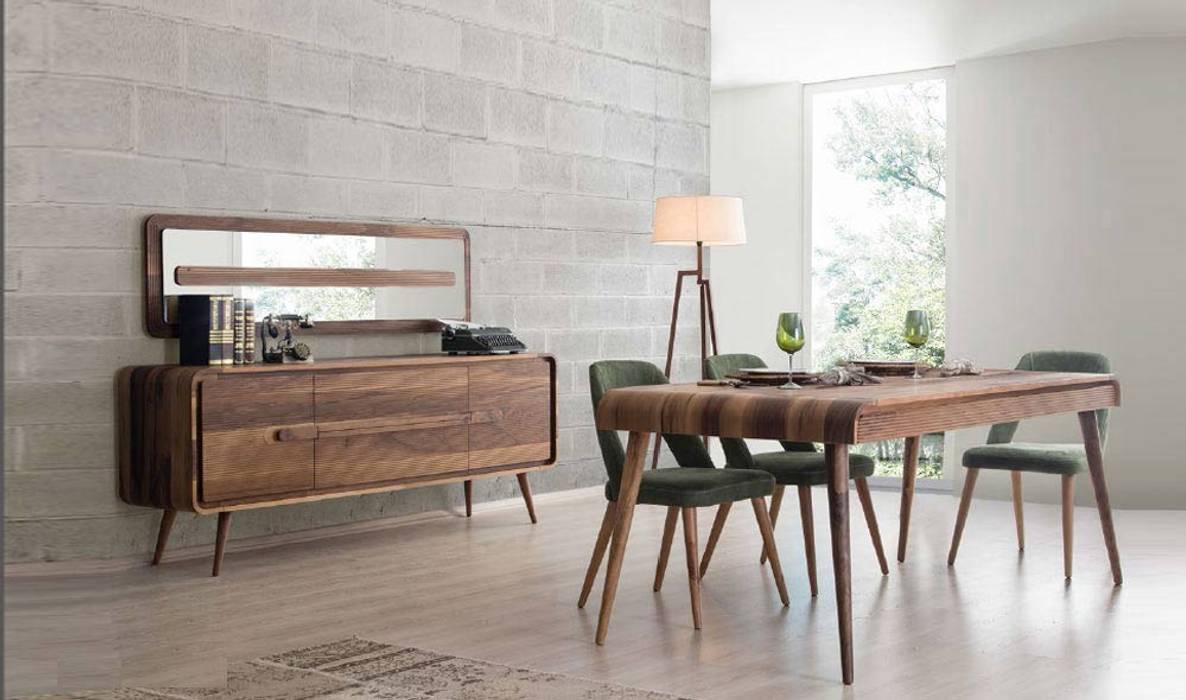 Modern Yemek Odası Takımı, CaddeYıldız furniture CaddeYıldız furniture Salas de jantar modernas Louça e copos