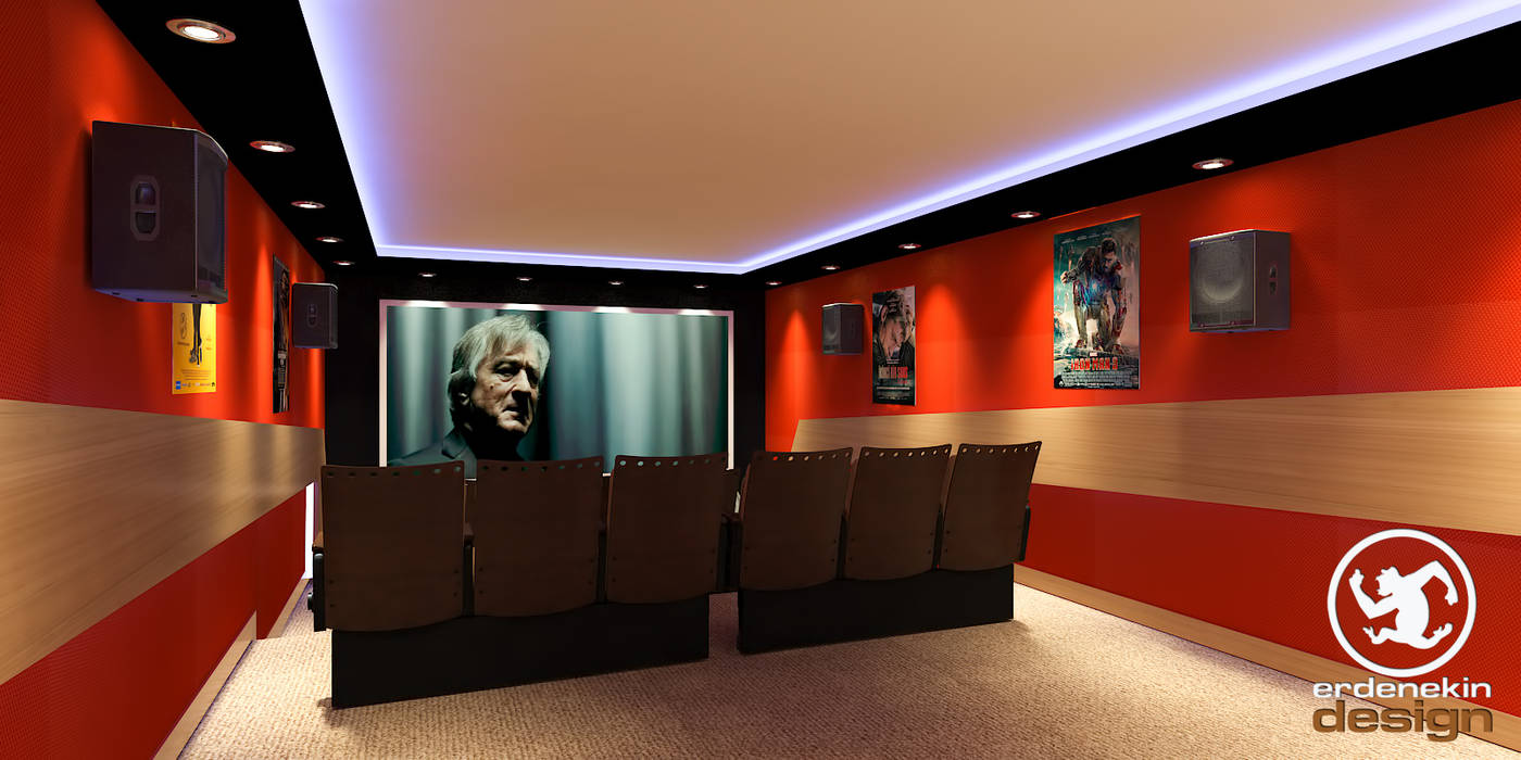 Sinema Salonu Erden Ekin Design Modern Multimedya Odası