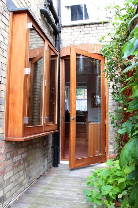 Oriel window A2studio Modern Houses timber framed door,oriel window,bay window,patio door