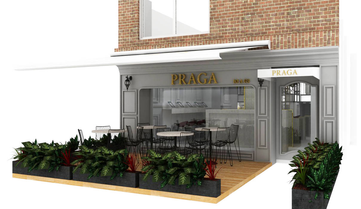 ​PRAGA SALÓN @tresarquitectos Espacios comerciales Espacios comerciales