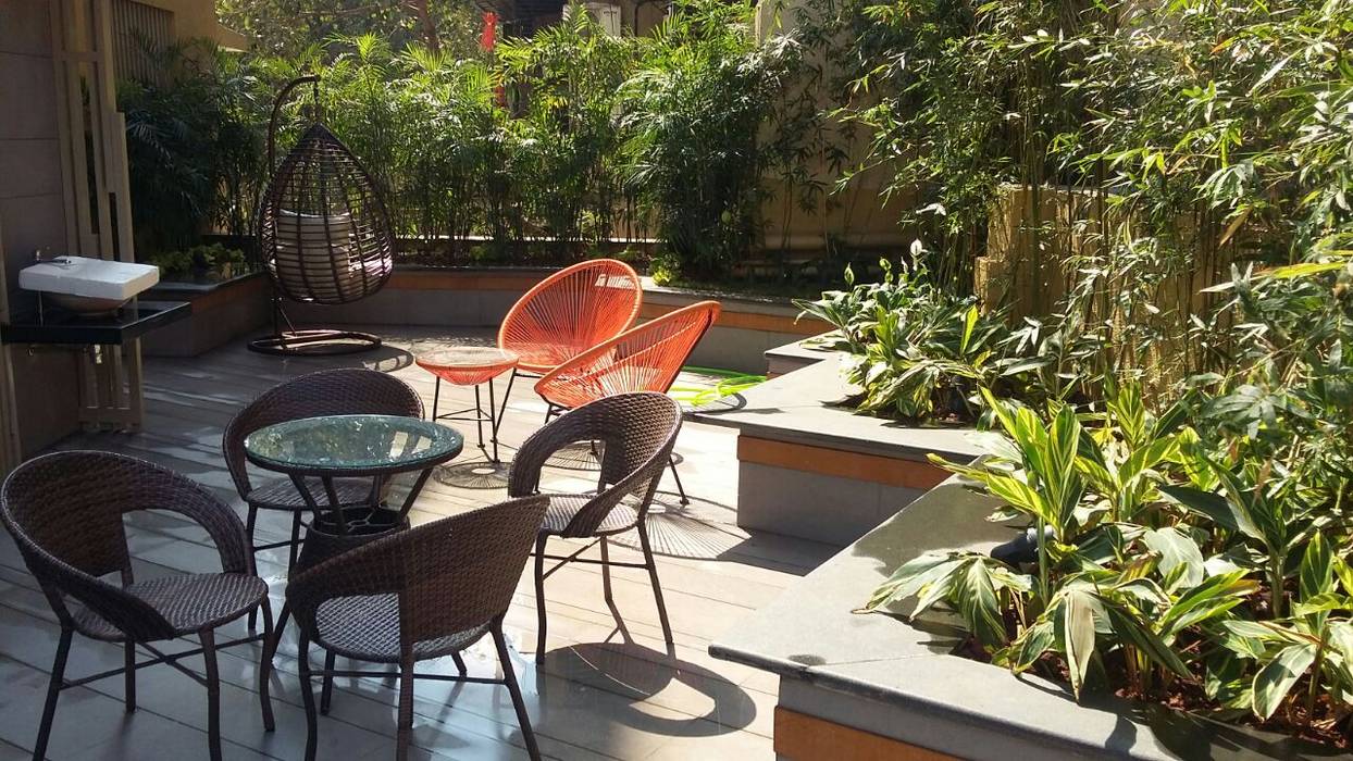 Terrace garden at Hospital in Mumbai, Land Design landscape architects Land Design landscape architects