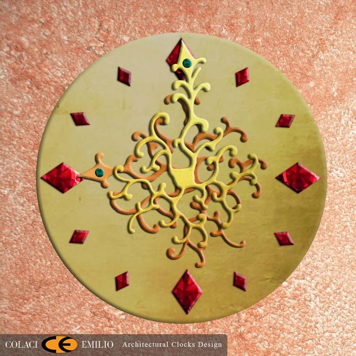 Arabesque Clock, Colaci Emilio Clock's Design Colaci Emilio Clock's Design Case eclettiche