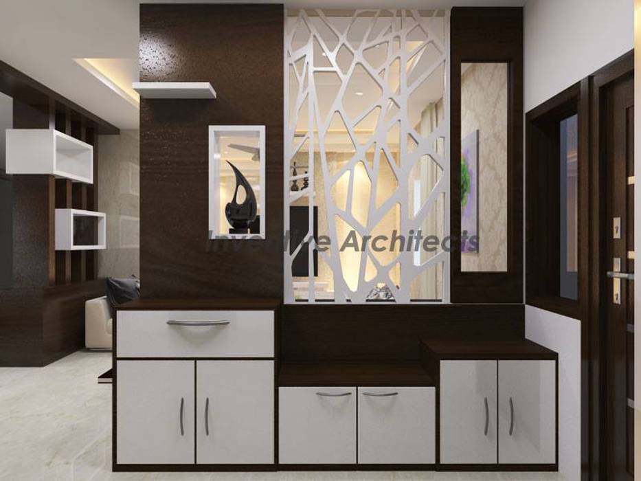 Interior Project for 3BHK Flat, Inventivearchitects Inventivearchitects Living room