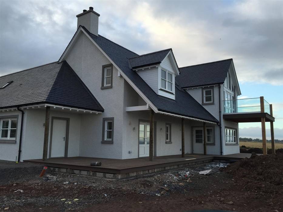 Plot 3, The Views, Gallaton, Aberdeenshire, Roundhouse Architecture Ltd Roundhouse Architecture Ltd Rumah Modern pitched roof,tiles,windows,wooden windows