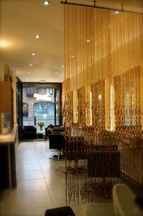 Champagne Gold Luxurious Acrylic Crystal Bead Curtain Modern By