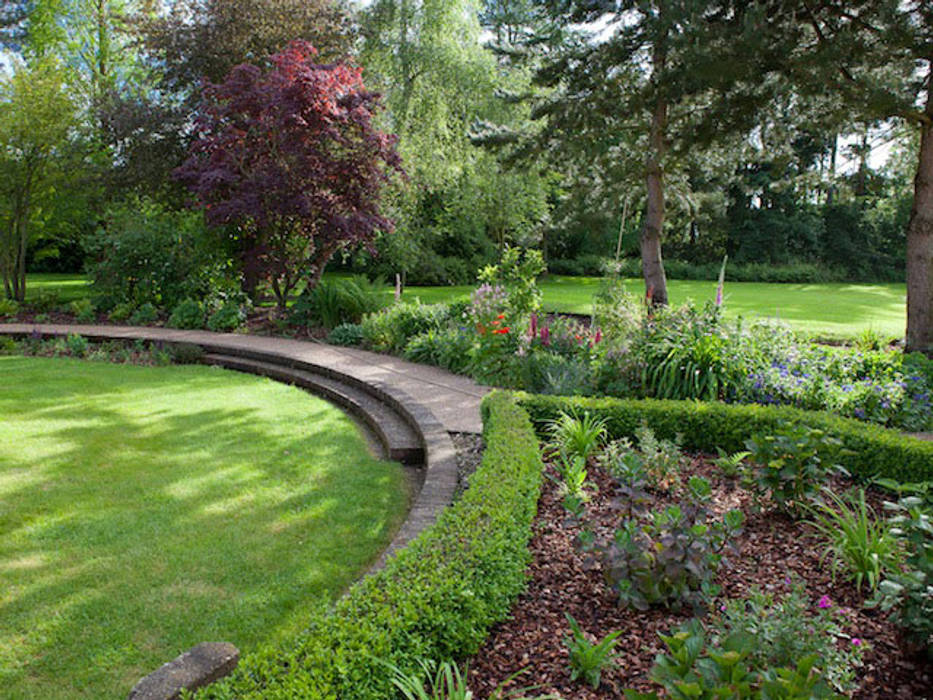 Arts and Crafts Garden, Cool Gardens Landscaping Cool Gardens Landscaping outdoor,formal,lawn,sunken,planting,garden,tree,stone