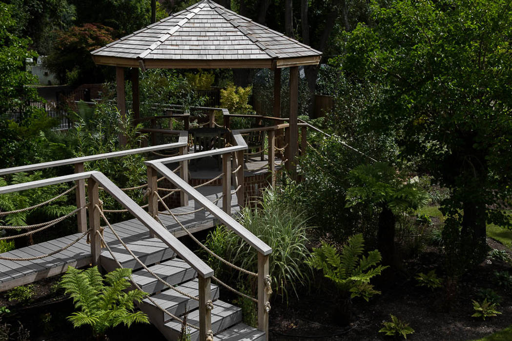 Flood Plain, Cool Gardens Landscaping Cool Gardens Landscaping outdoor,garden,planting,wood,decking,rope,footbridge,bridge,flood