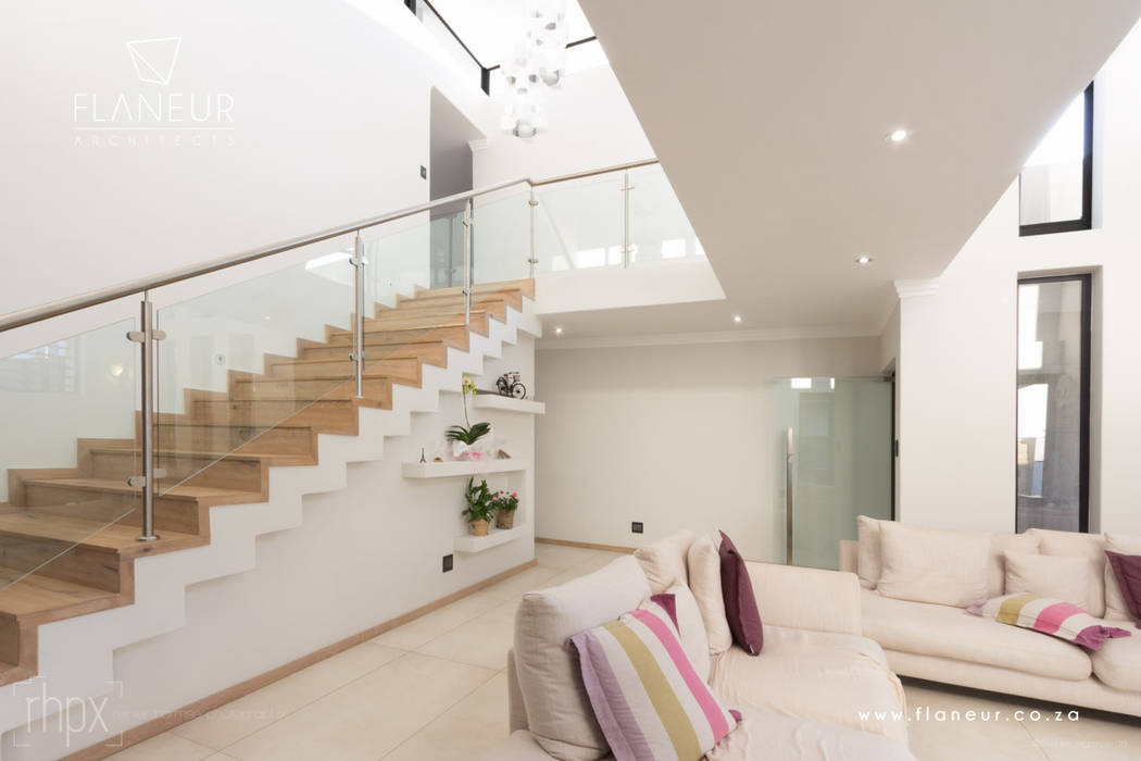 Salida del Sol Morningside Flaneur Architects Modern Corridor, Hallway and Staircase