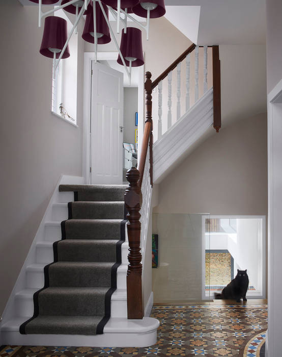 Church Crescent Staircase Andrew Mulroy Architects Modern Corridor, Hallway and Staircase