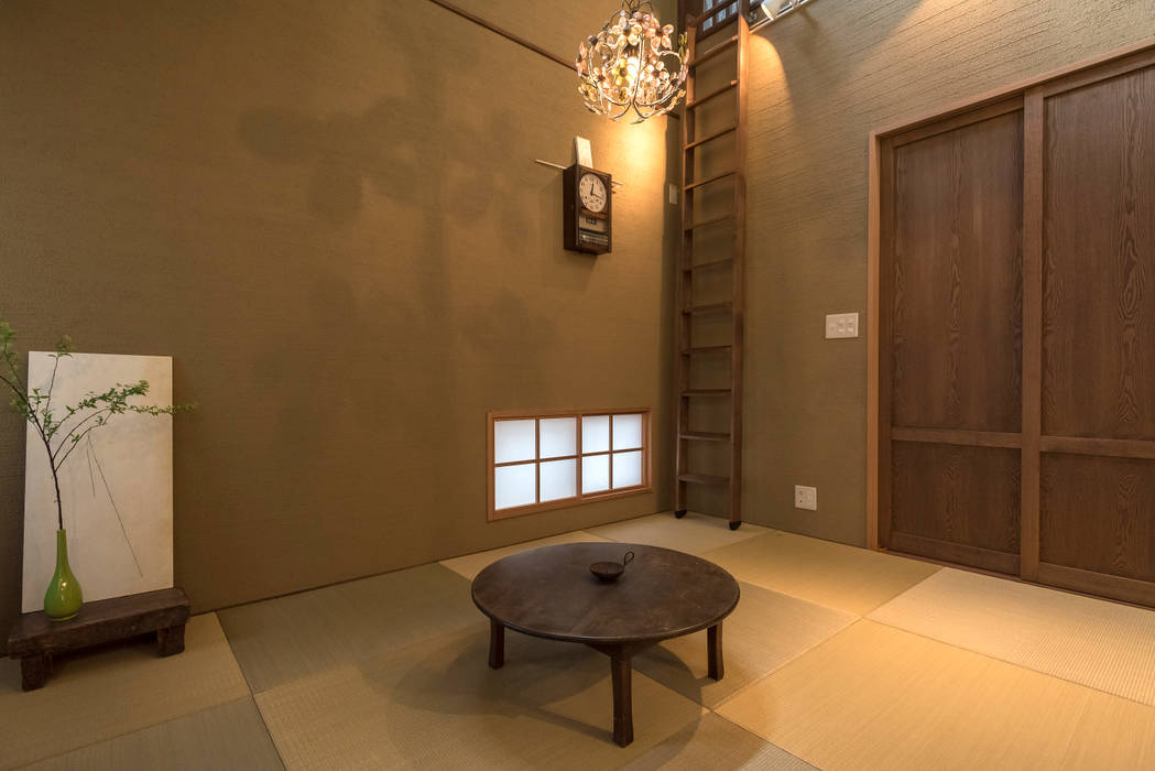 小山町 N邸, HAPTIC HOUSE HAPTIC HOUSE غرفة الميديا خشب Wood effect