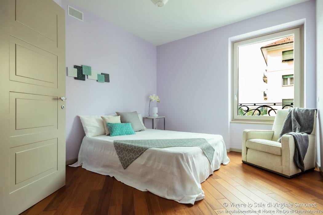 Home Staging su appartamento pilota di Palazzina in fase di realizzo, Vivere lo Stile Vivere lo Stile Modern Bedroom