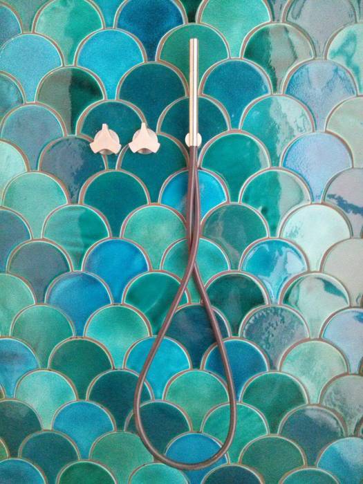 SCALE tile - ceramic tiles Viola Ceramics Studio Tropical style bathroom Ceramic Decoration