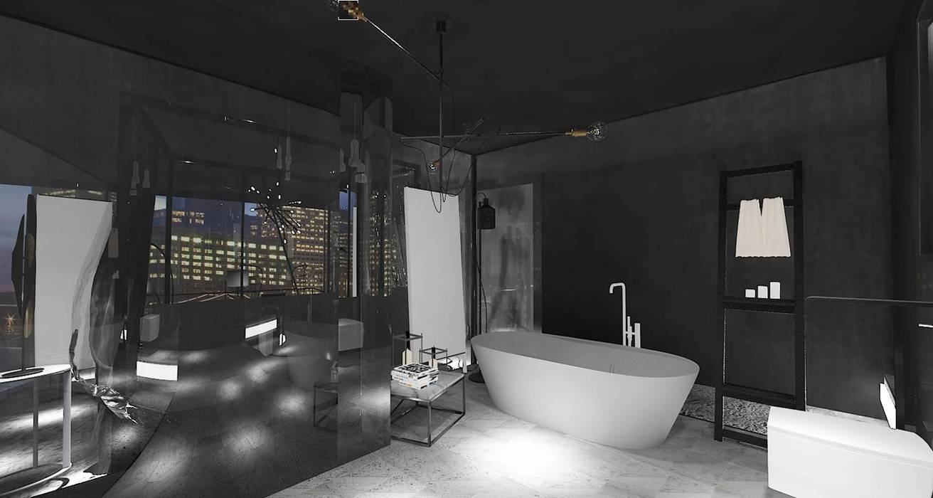 F Residence İstanbul, Edda İstanbul Proje Mimarlık Edda İstanbul Proje Mimarlık Minimalist Banyo