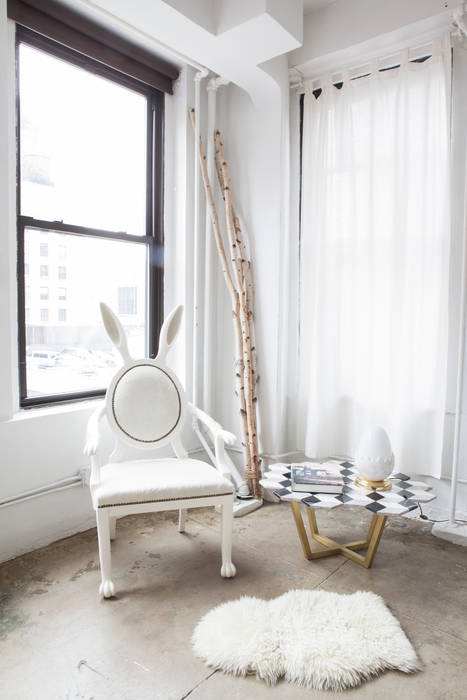 LOFT - NOMAD NYC, MERVE KAHRAMAN PRODUCTS & INTERIORS MERVE KAHRAMAN PRODUCTS & INTERIORS Eklektik Yatak Odası