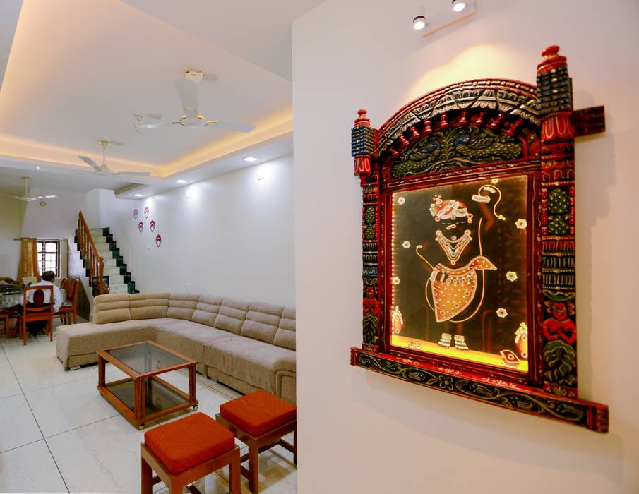 Shah Parivar Bungalow, ZEAL Arch Designs ZEAL Arch Designs Modern living room