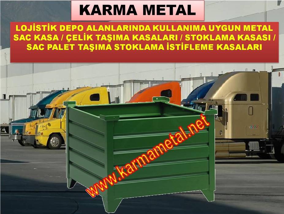 KARMA METAL -Çelik Sac Taşıma Kasaları Kasası Sandık Palet KARMA METAL