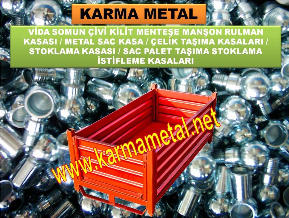 KARMA METAL -Çelik Sac Taşıma Kasaları Kasası Sandık Palet KARMA METAL