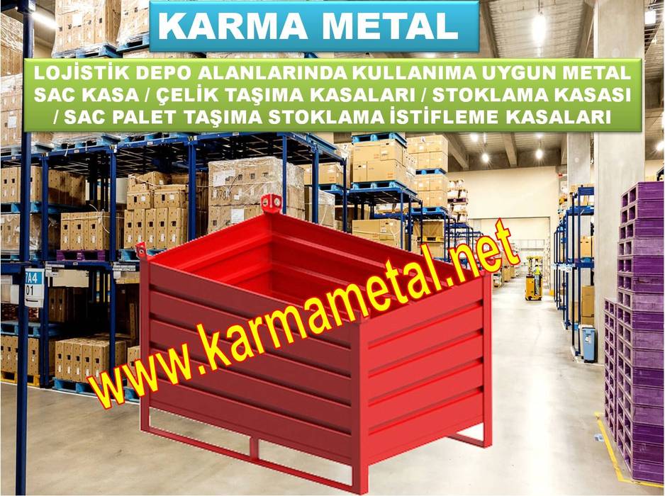 KARMA METAL -Çelik Sac Taşıma Kasaları Kasası Sandık Palet KARMA METAL