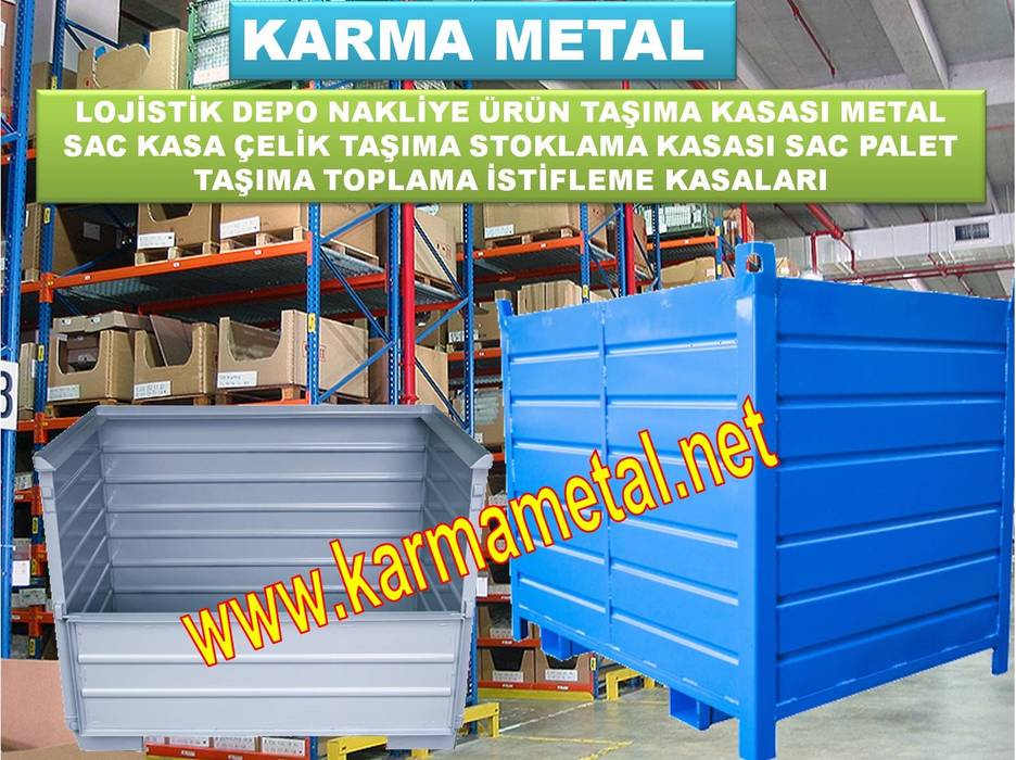 KARMA METAL -Çelik Sac Taşıma Kasaları Kasası Sandık Palet KARMA METAL