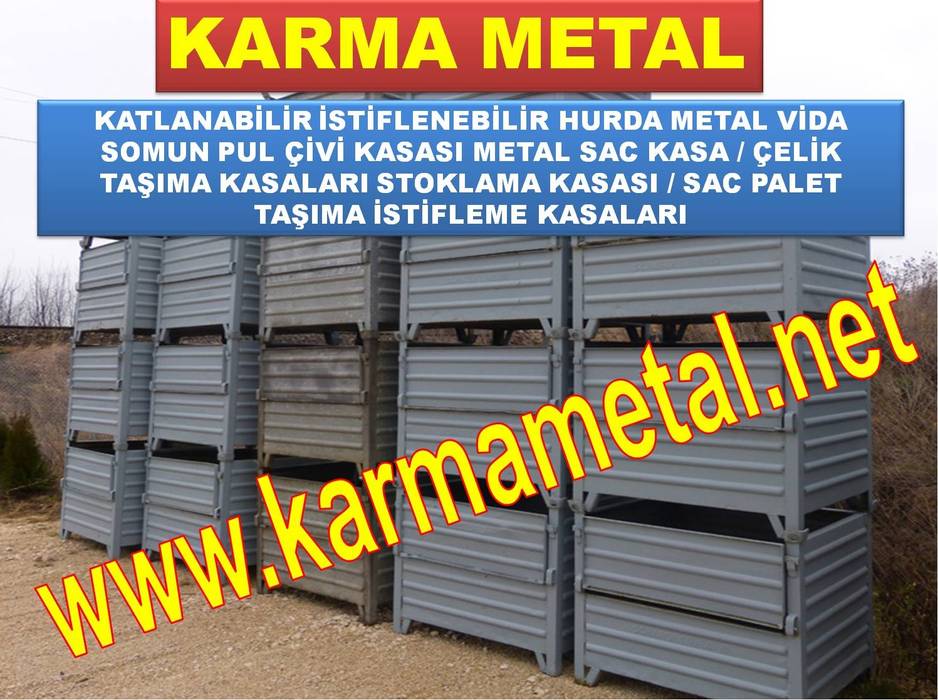 KARMA METAL -Çelik Sac Taşıma Kasaları Kasası Sandık Palet KARMA METAL
