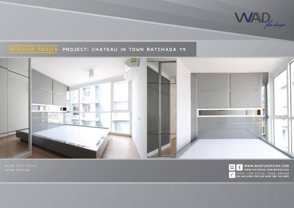 การตกเเต่งภายใน style modern luxury ของ CONDO CHATEAU IN TOWN รัชดา 19, WAD fur design WAD fur design