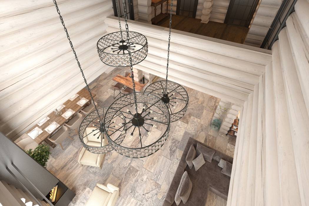 РУССКОЕ ШАЛЕ, atmosvera atmosvera Rustic style living room Wood Wood effect