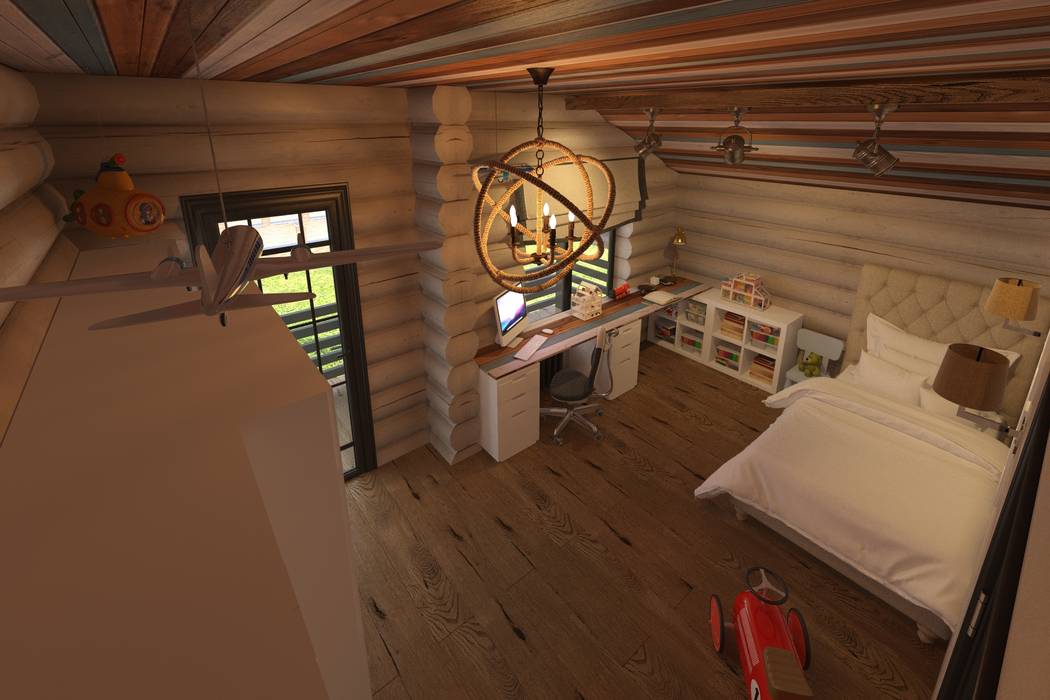 РУССКОЕ ШАЛЕ, atmosvera atmosvera Rustic style nursery/kids room Wood Wood effect