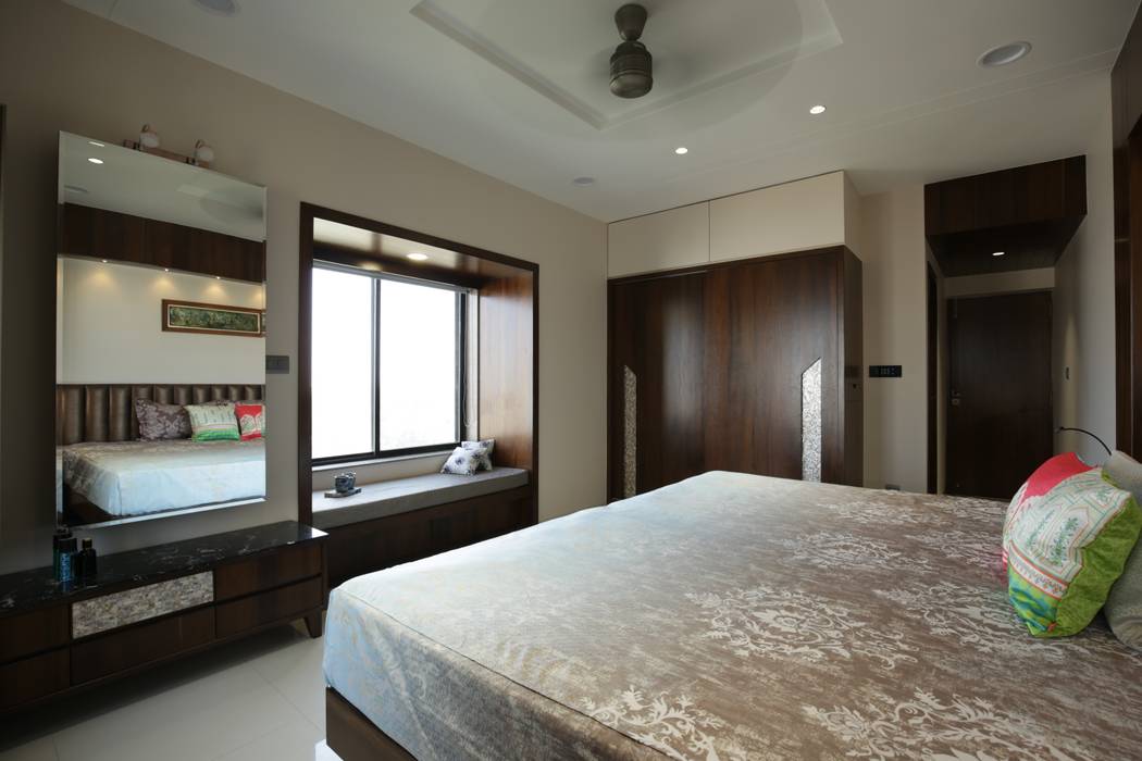 Mr vora's flat, studio 7 designs studio 7 designs Asian style bedroom