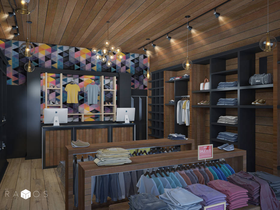 Diseño Interior y remodelación integral de una boutique de ropa deportiva, MRamos MRamos