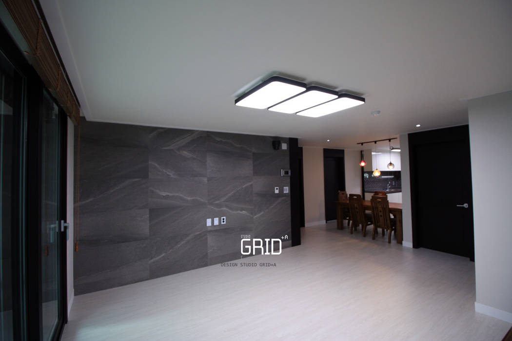 김포시 풍무동 신안아파트 32평 인테리어, Design Studio Grid+A Design Studio Grid+A Salon moderne Tuiles