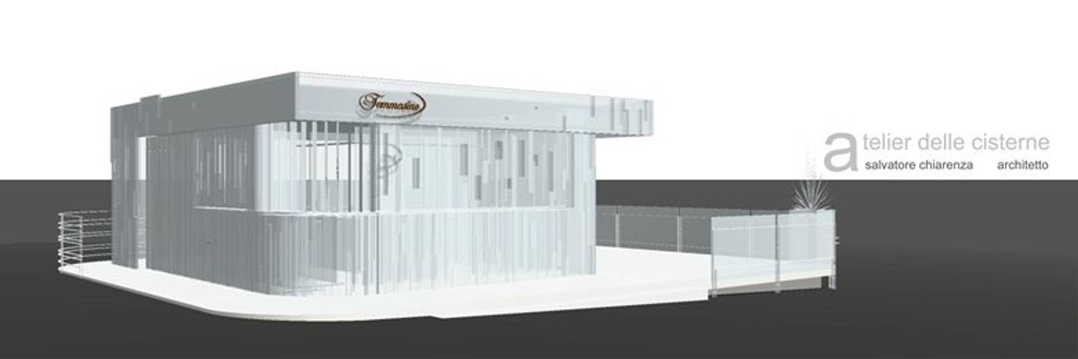 Chiosco Gelateria da Tommasino - Manfredonia (Fg), Atelier delle Cisterne di salvatore Chiarenza architetto Atelier delle Cisterne di salvatore Chiarenza architetto Case eclettiche Alluminio / Zinco