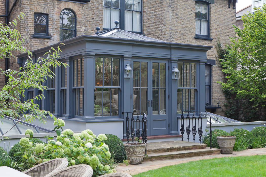 Dual Level Orangery and Rooflights Transform a London Townhouse Vale Garden Houses Eclectic style conservatory