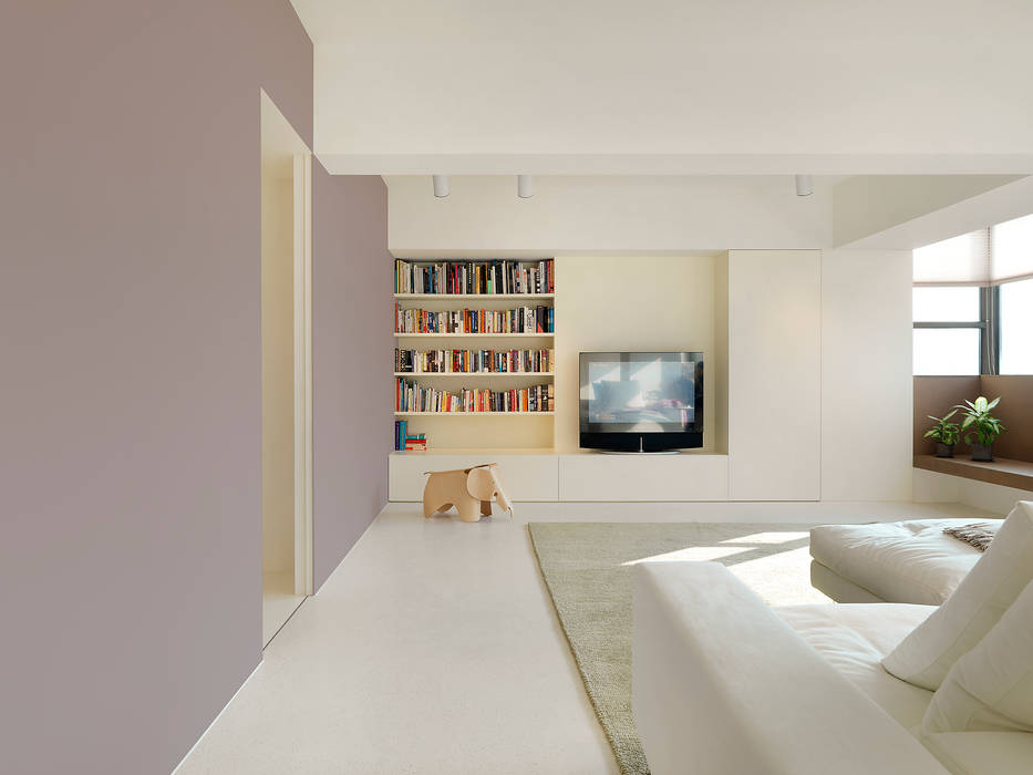 王宅 Wang Residence, 何侯設計 Ho + Hou Studio Architects 何侯設計 Ho + Hou Studio Architects Livings de estilo minimalista