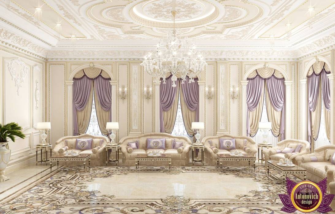 Luxury majlis design of Katrina Antonovich, Luxury Antonovich Design Luxury Antonovich Design Salas de estar clássicas