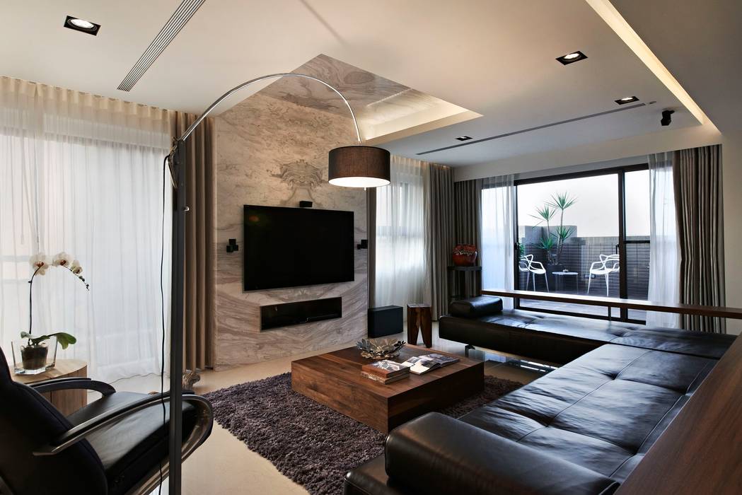 Living room CCL Architects & Planners林祺錦建築師事務所 现代客厅設計點子、靈感 & 圖片