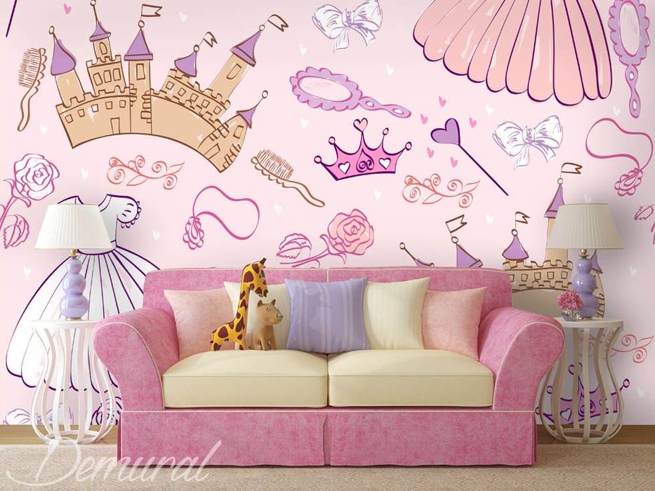 Photo wallpaper in child room, Demural Demural Dormitorios infantiles de estilo moderno Accesorios y decoración