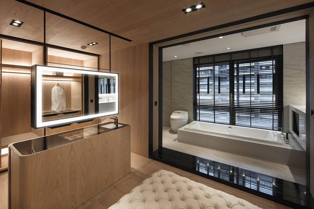 木沐 Wood Present, 璧川設計有限公司 璧川設計有限公司 Minimalist style dressing rooms